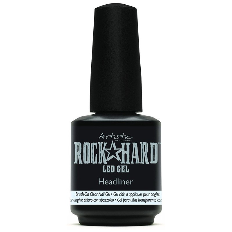 Skaidrus statybinis gelis su teptuku Artistic Rock Hard 15 ml Skaidrus statybinis gelis su teptuku Artistic Rock Hard 15 ml