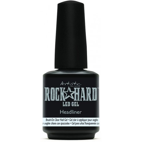 Skaidrus statybinis gelis su teptuku Artistic Rock Hard 15 ml