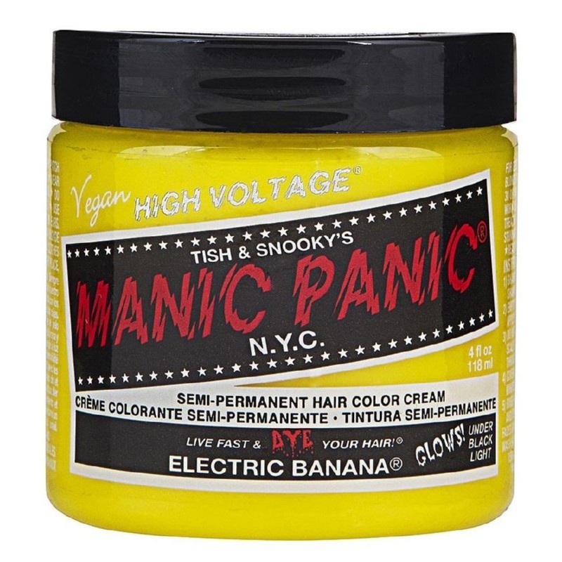 Pusiau ilgalaikiai plaukų dažai Manic Panic Neon Electric Banana 118 ml Pusiau ilgalaikiai plaukų dažai Manic Panic Neon Electric Banana 118 ml