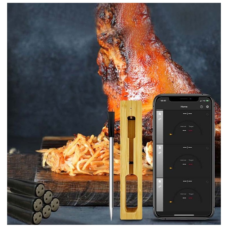 Belaidis grilio termometras Zyle su Bluetooth Belaidis grilio termometras Zyle su Bluetooth