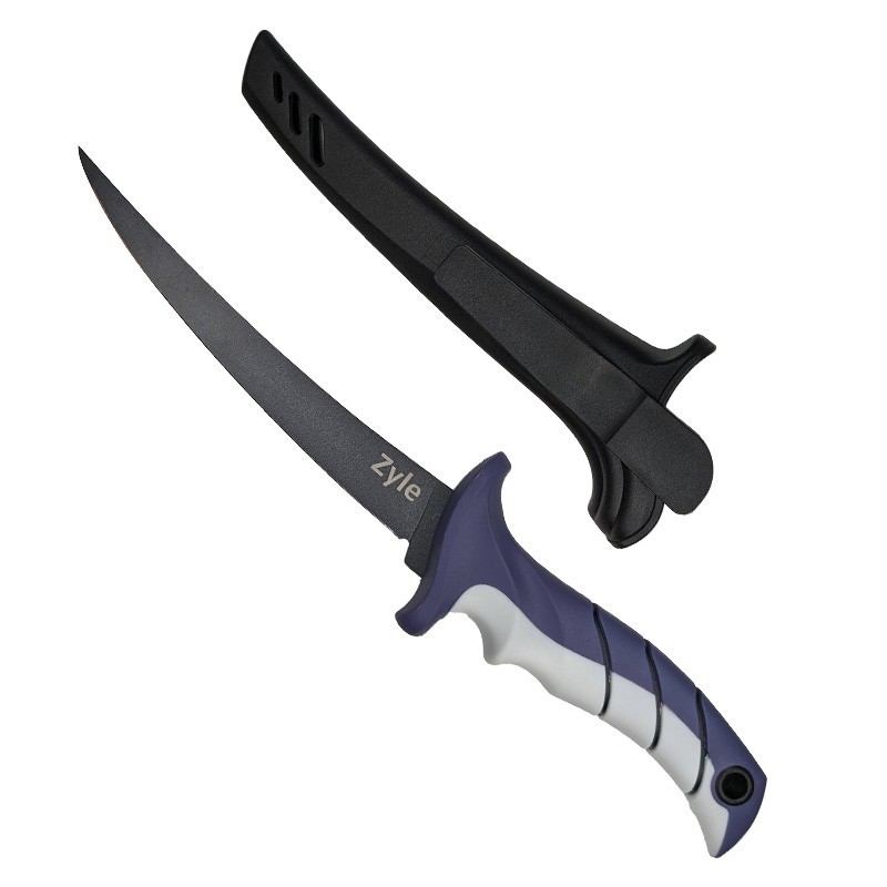 File peilis ZYLE skirtas žuviai su dėklu 19 cm
