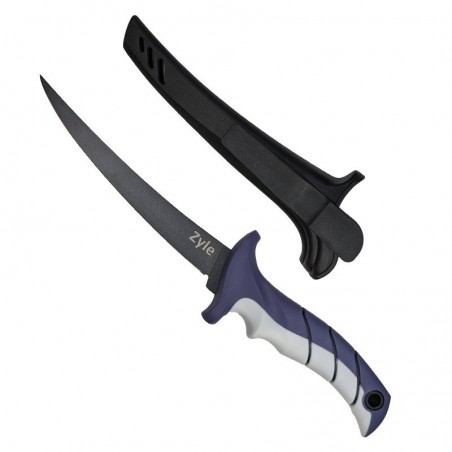 File peilis ZYLE skirtas žuviai su dėklu 19 cm