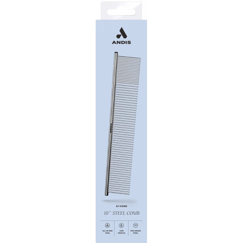 Plieninės šukos gyvūnų kailiui šukuoti Andis Steel Comb 25 cm Plieninės šukos gyvūnų kailiui šukuoti Andis Steel Comb 25 cm