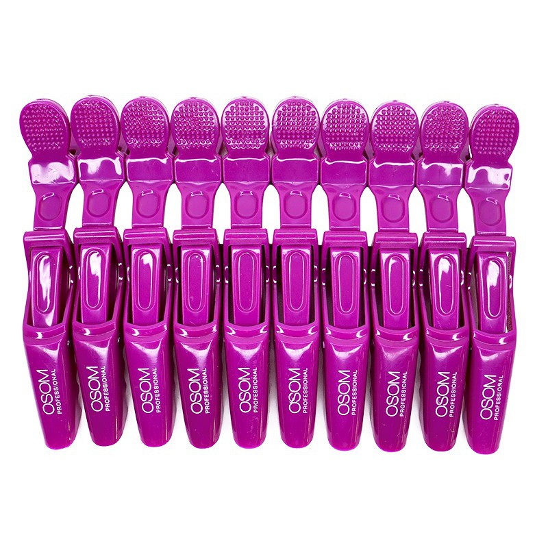 Klipsai plaukams Osom Professional Hair Clip violetinės spalvos Klipsai plaukams Osom Professional Hair Clip violetinės spalvos