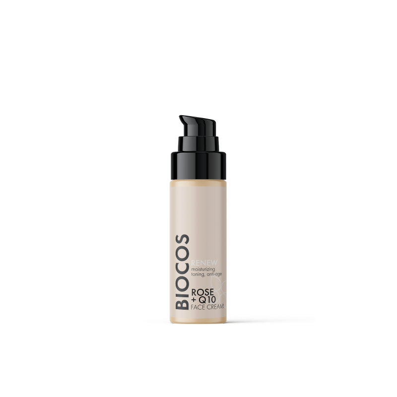 Maitinamasis veido kremas su rožių aliejumi ROSE + Q10 60 ml Maitinamasis veido kremas su rožių aliejumi ROSE + Q10 60 ml