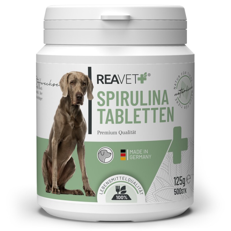 ReaVET spirulinos tabletės šunims 500 vnt ReaVET spirulinos tabletės šunims 500 vnt