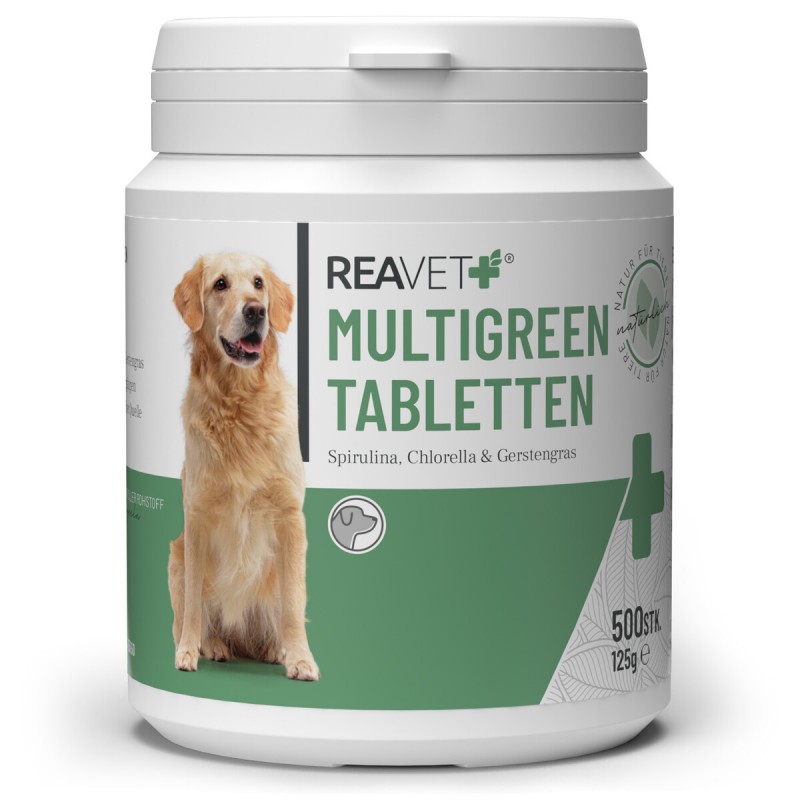 ReaVET MultiGreen tabletės šunims 500vnt ReaVET MultiGreen tabletės šunims 500vnt