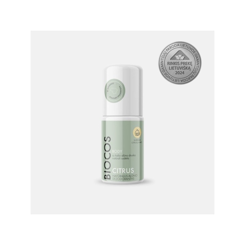 Natūralus rutulinis dezodorantas be aliuminio CITRUS
