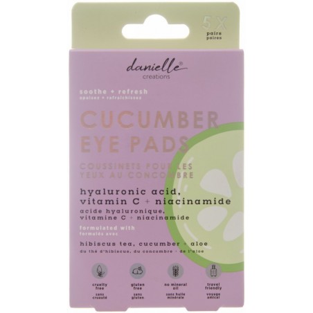 Padeliai-pagalvėlės akių sričiai Cucumber Eye Pads 5 poros