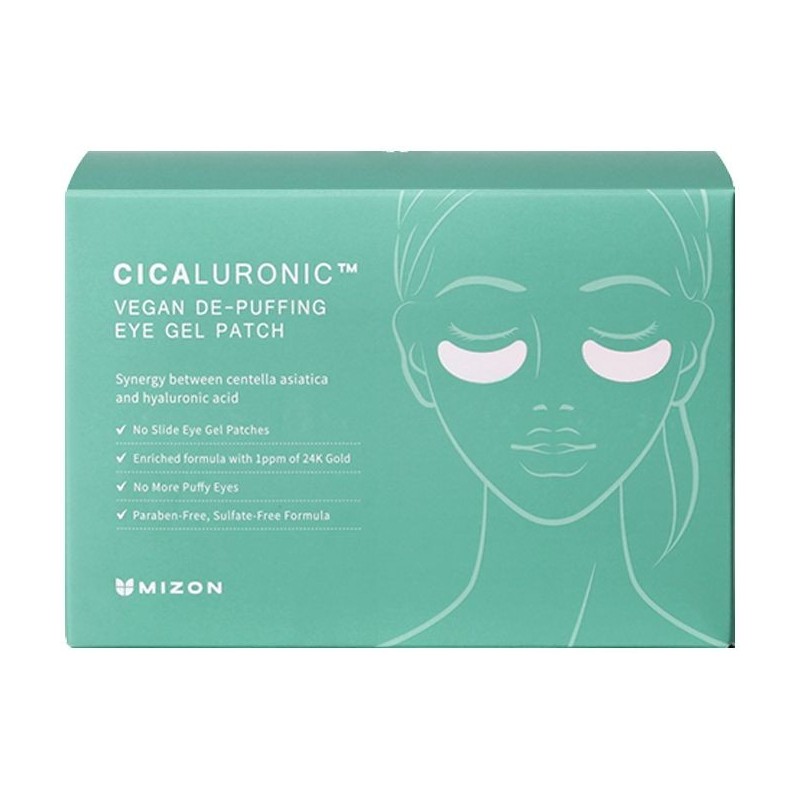 Paakių pagalvėlės Cicaluronic Vegan De-purifying Eye Gel Patches 21 pora, 21x3,6 g