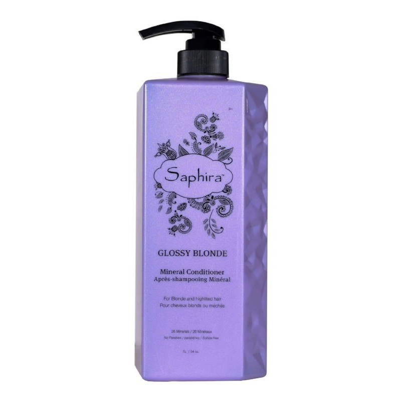 Kondicionierius šviesiems plaukams Saphira Glossy Blonde 1000 ml Kondicionierius šviesiems plaukams Saphira Glossy Blonde 1000 ml