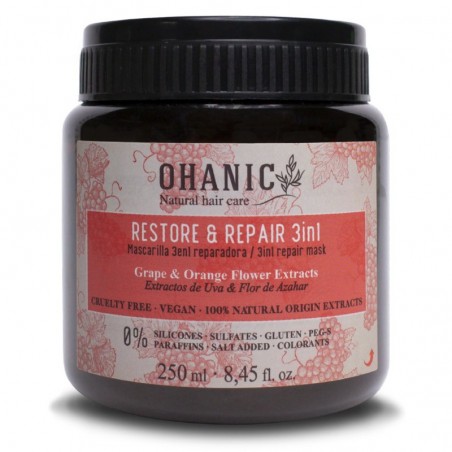 Atkuriamoji kaukė plaukams Ohanic Repair Mask 3 in 1 250 ml