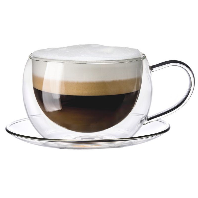 Termo stiklinės su lėkštutėm Zyle 270 ml Termo stiklinės su lėkštutėm Zyle 270 ml