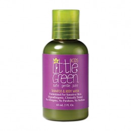 Šampūnas ir kūno prausiklis vaikams Little Green 60ml