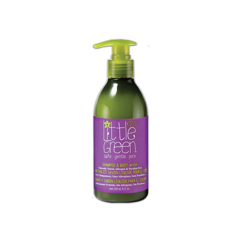 Šampūnas ir kūno prausiklis vaikams Little Green 240 ml Šampūnas ir kūno prausiklis vaikams Little Green 240 ml