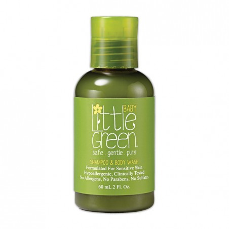 Šampūnas ir kūno prausiklis kūdikiams Little Green 60 ml