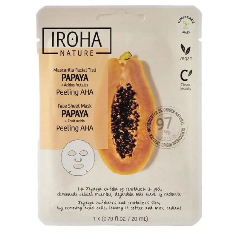 Veido kaukė Iroha Nature Peeling AHA With Papaya & Fruits Acids Veido kaukė Iroha Nature Peeling AHA With Papaya & Fruits Acids