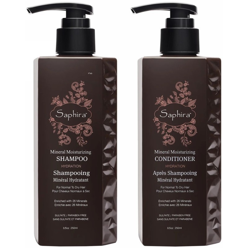 Plaukų priežiūros priemonių rinkinys Saphira Deep Hydration 2x250 ml Plaukų priežiūros priemonių rinkinys Saphira Deep Hydration 2x250 ml